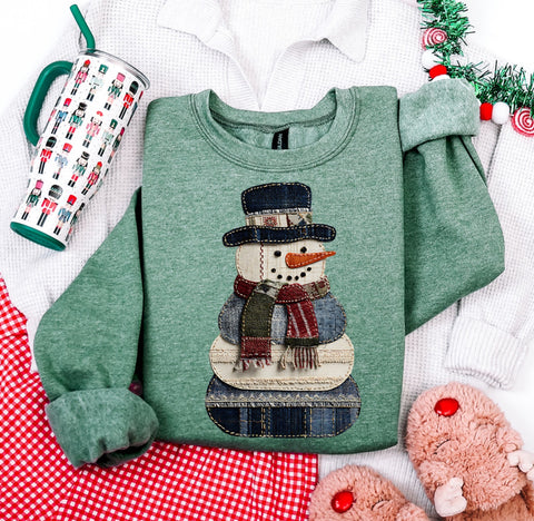 Patchwork snowman