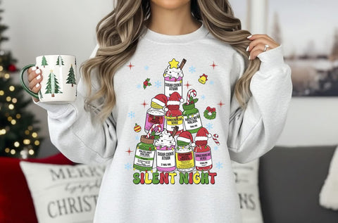 Silent night  (diff color sweatshirts available)