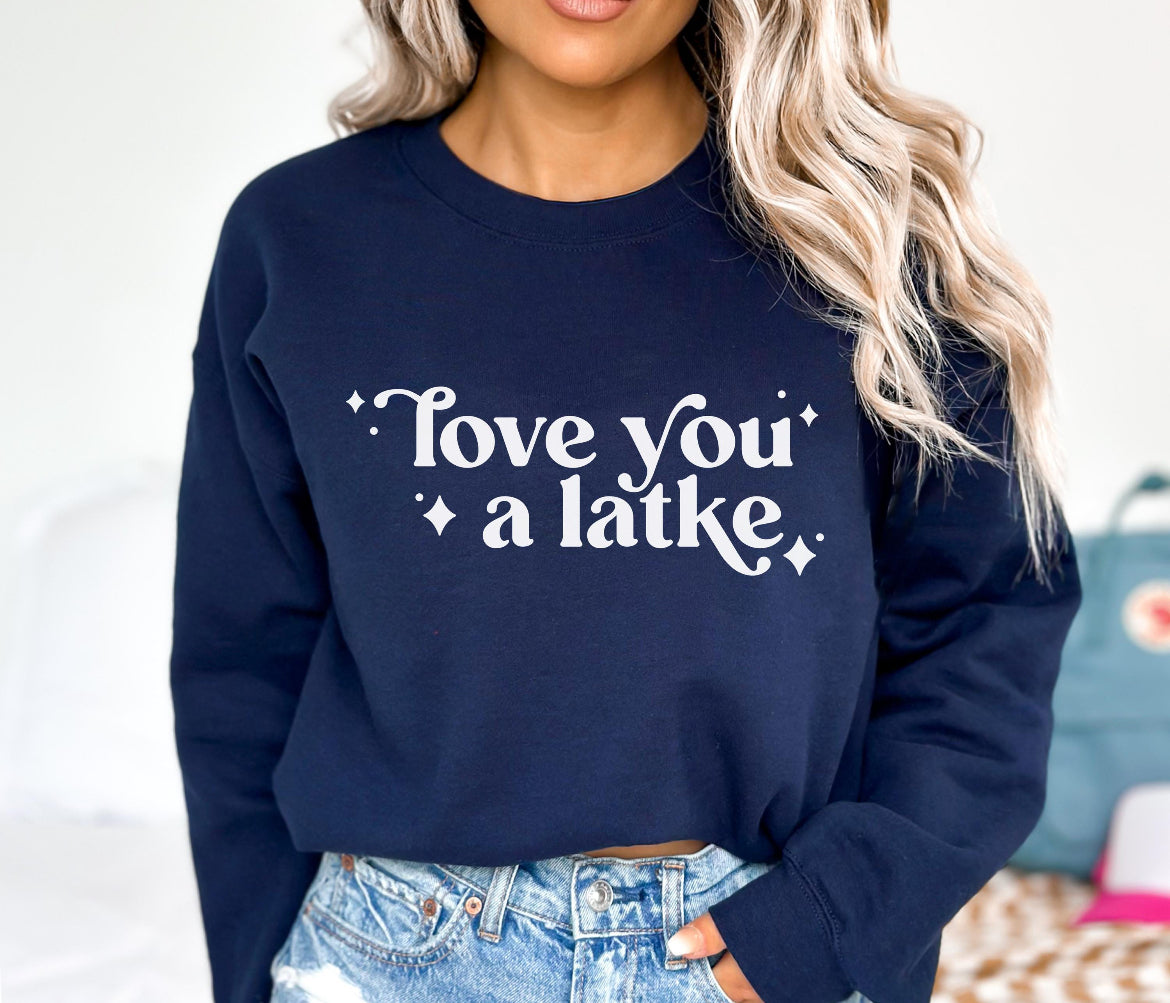 Love you a latke kids sweatshirt