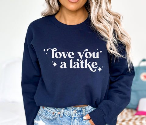 Love you a latke kids sweatshirt