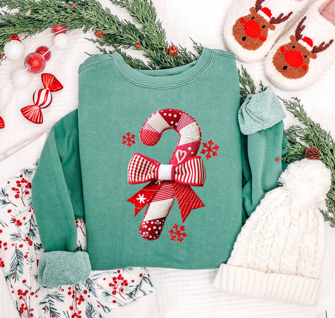 Patchwork candy cane