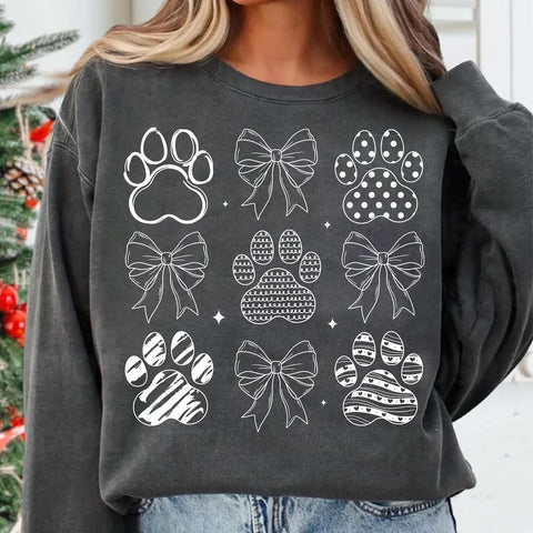 Paw prints cc light weight sweatshirt