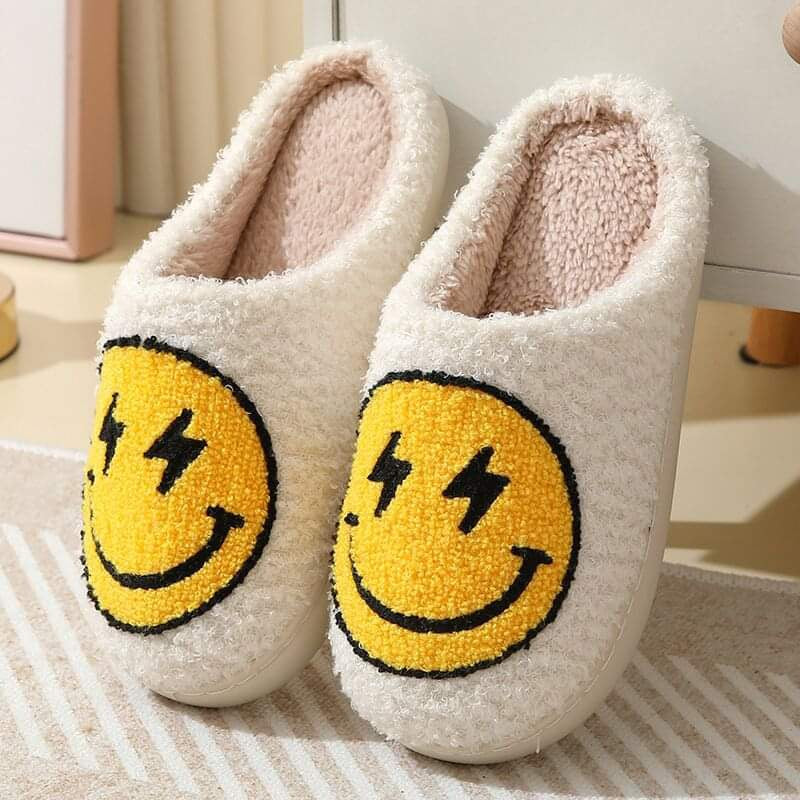 Yellow happy slippers