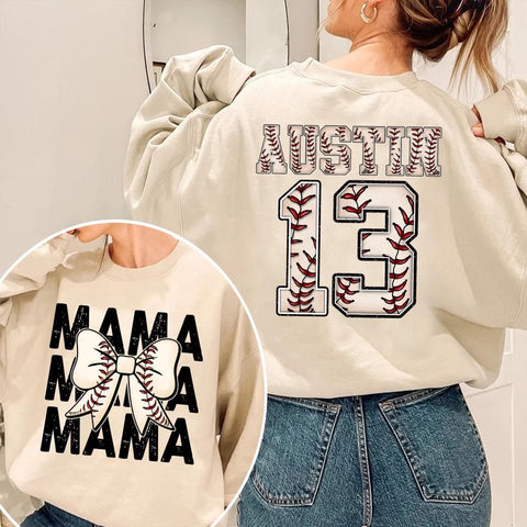 BASEBALL MAMA CUSTOMIZED BACK