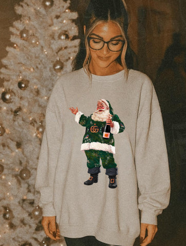 Boujie Santa (pink champagne label)