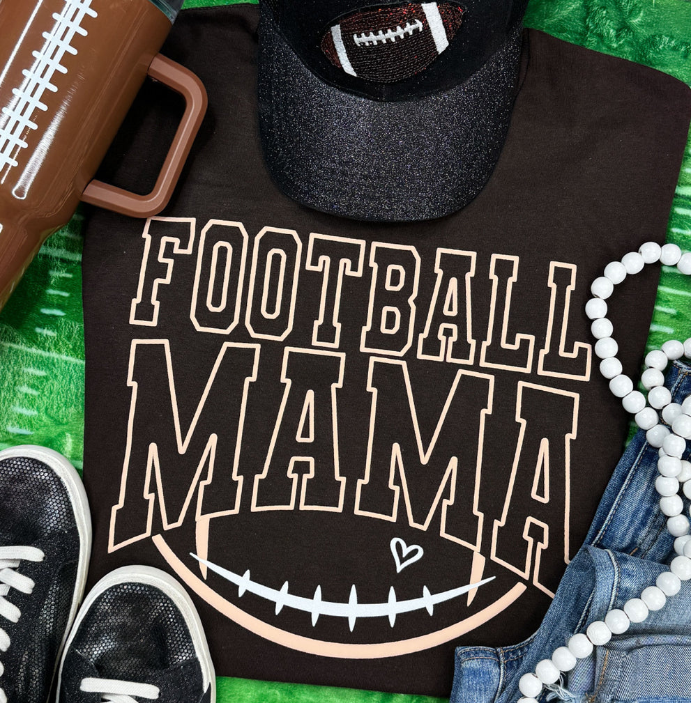 Football mama puff print