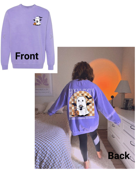 I need coffee to focus CC sweatshirt