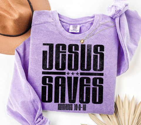 Jesus saves cc light weight sweatshirt