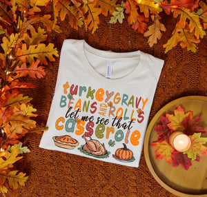 Turkey, gravy, beans & rolls SWEATSHIRT