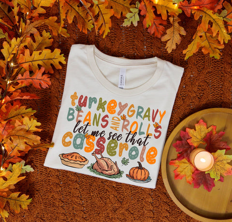 Turkey, gravy, beans & rolls SWEATSHIRT