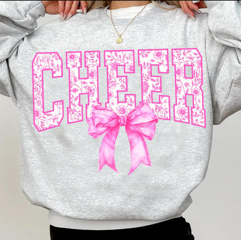 Coquette cheer kids sweatshirt