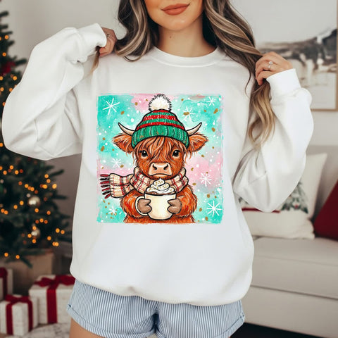 Christmas cow   (diff color sweatshirts available)