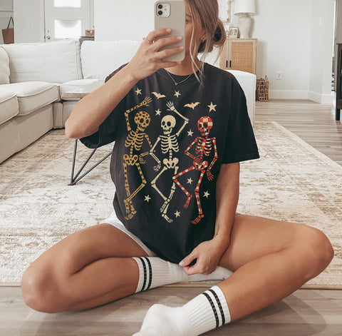 Dancing skeletons tee