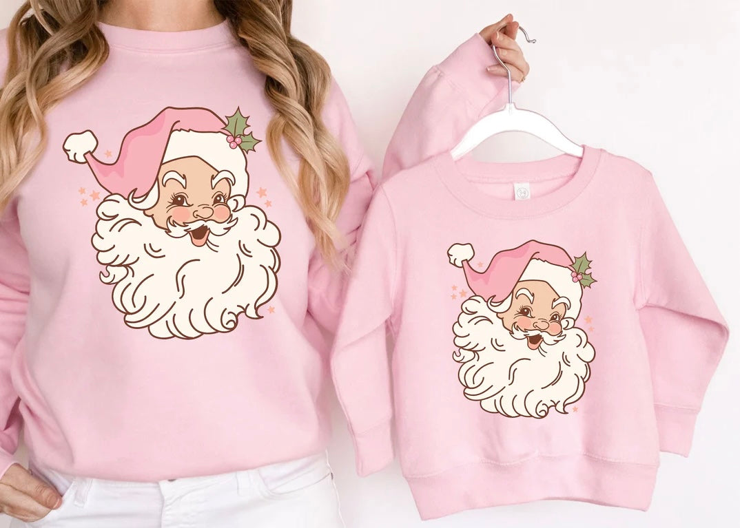 Retro Pink Santa (Adults)