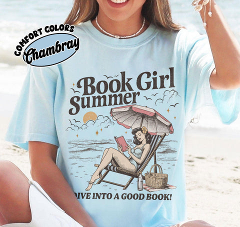 Book girl summer