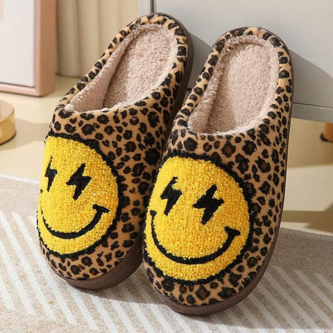 Leopard happy slippers