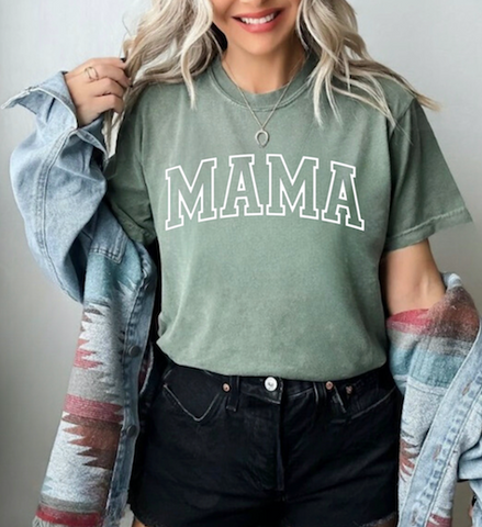 Mama Varsity Puff in Moss