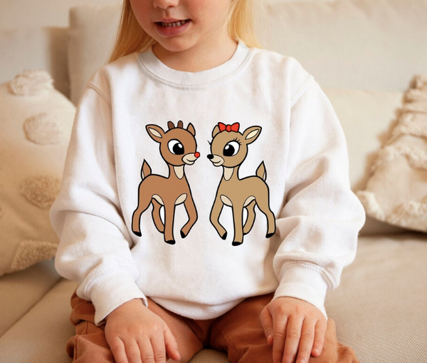 Kids Clarice & Red nosed reindeer  Sweatshirt