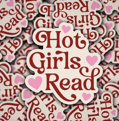 Hot girls read sticker